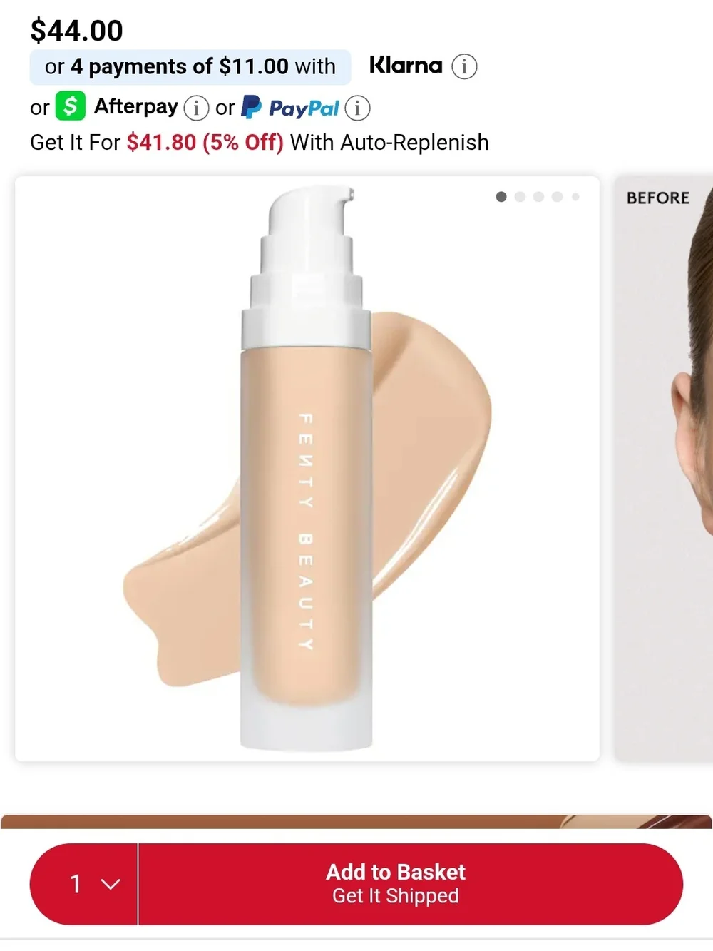 Fenty Beauty Soft'Lit Liquid Glow Foundation - Light Beige Bottle